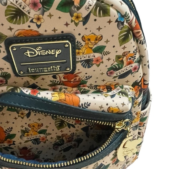 NEW Loungefly Exclusive Disney Lion King Tattoo Mini Backpack NEW WITH TAGS - Picture 13 of 16